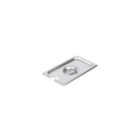 CAC China SPCN-Q Stainless Steel 0.25 Size Notched Flat Steam Pan Cover (72 Each Per Case)