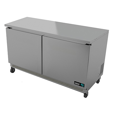 Asber AUTF-48 48" W Two-Section Reach-In Solid Door Undercounter Freezer