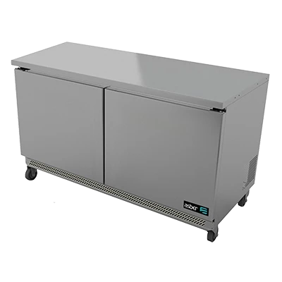 Asber AUTF-48 48" W Two-Section Reach-In Solid Door Undercounter Freezer