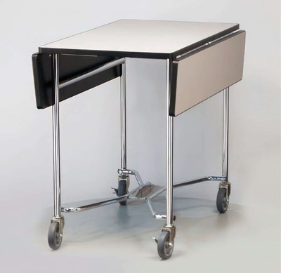 Lakeside 413 36" W Plastic Laminated Top Drop-Leaf Square Room Service Table