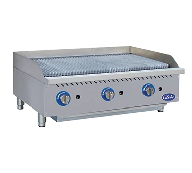 Globe GCB36G-SR 36" Countertop Gas Charbroiler - 120,000 BTU