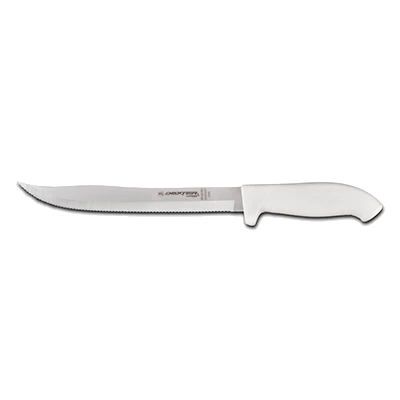 Dexter 24263 9" Scalloped Edge Utility Slicer with White Handle