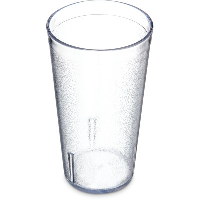 Carlisle 521607 16 Oz. Clear SAN Textured Stackable Tumbler