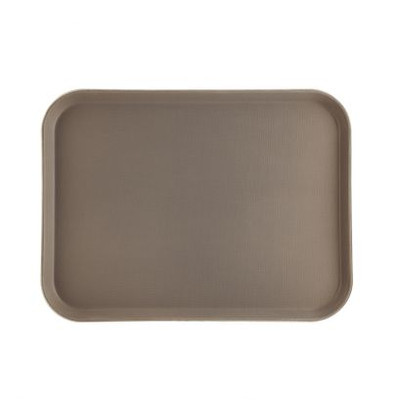 CAC China FGTD-1520BN 20" L x 15" W Fiberglass Brown Rectangle Tray