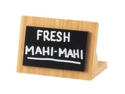 Cal-Mil 1103-23-60 Write-On Sign Holder Bamboo Frame 4-1/4"W