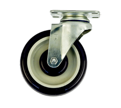 New Age C450 5" Dia Polyurethane Wheel Tread Swivel Plate Caster - 250 Lbs.
