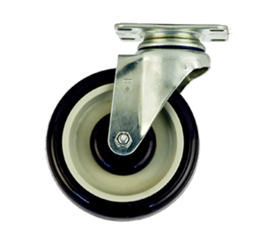New Age C450 5" Dia Polyurethane Wheel Tread Swivel Plate Caster