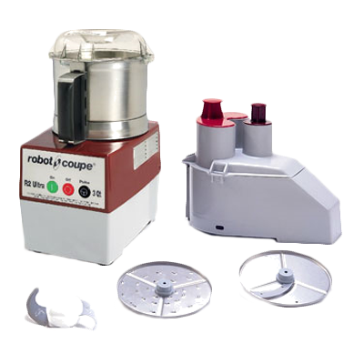 Robot Coupe R2U 3 L. Stainless Steel Combination Commercial Food Processor - 120 Volts, 1 HP