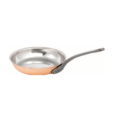 Matfer Bourgeat 369028 11" Copper Frying Pan with Cast Iron Handle