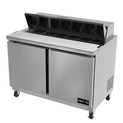Asber APTS-48-12 48" W Two Door Sandwich or Salad Top Prep Table