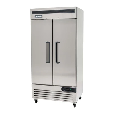 Migali C-2FB-35-HC 39.5" W Three-Section Solid Door Reach-In Competitor Series Freezer - 115 Volts