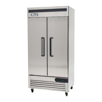 Migali C-2FB-35-HC 39.5" W Three-Section Solid Door Reach-In Competitor Series Freezer - 115 Volts