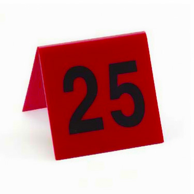 Cal-Mil 226-3 Number Tent 3" W Red Plastic Number Tent