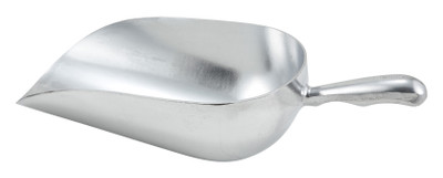Winco AS-85 85 Oz. Round Bottom Aluminum Utility Scoop