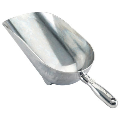 Winco AS-85 85 Oz. Round Bottom Aluminum Utility Scoop