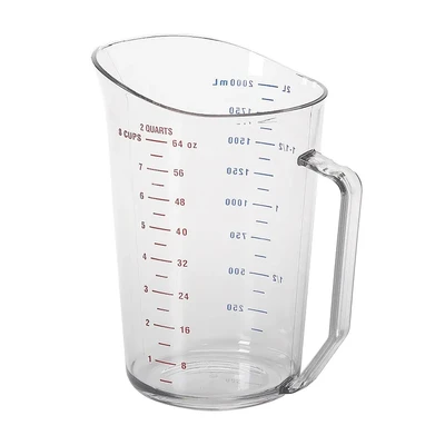 Cambro 200MCCW135 2 qt Polycarbonate Clear Camwear Measuring Cup