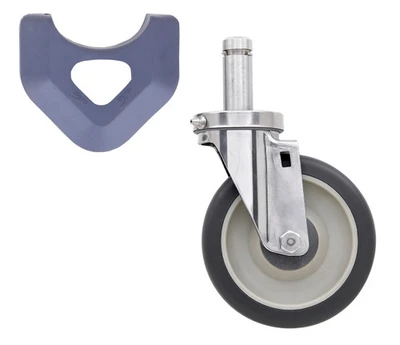 Metro 5MPXGSA Stainless Steel Cart-Washable Stem Caster Swivel Flat 300 Lbs. Capacity