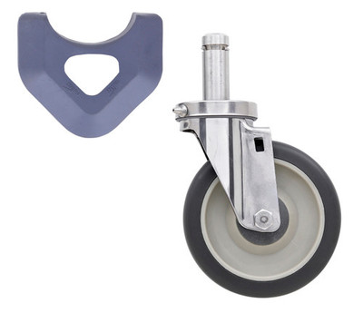 Metro 5MPXGSA Stainless Steel Cart-Washable Stem Caster Swivel Flat 300 Lbs. Capacity