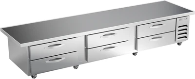 Beverage Air WTRCS112HC-120 120"W Six Drawer Worktop Cook Stand Refrigerator