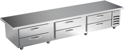 Beverage Air WTRCS112HC-120 120"W Six Drawer Worktop Cook Stand Refrigerator