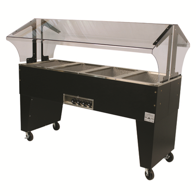 Advance Tabco B4-240-B 62.44" W Stainless Steel Mobile Electric Portable Hot Food Buffet Table - 208-240 Volts
