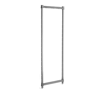 Cambro CBPK1872580 24&quot; W x 54&quot; L Brushed Graphite Camshelving Basics Plus Post Kit (1 Kt)