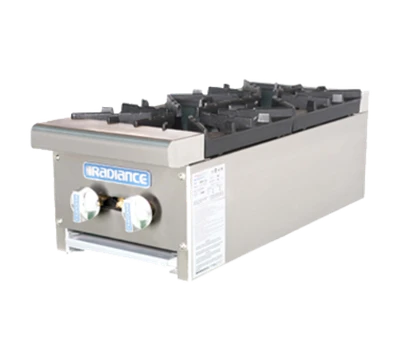 Turbo Air TAHP-12-2 Countertop Natural Gas Radiance Hotplate - 64,000 BTU