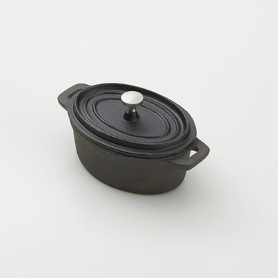 American Metalcraft CIPOV63 11.5 Oz. Cast Iron Oval Baking Dish
