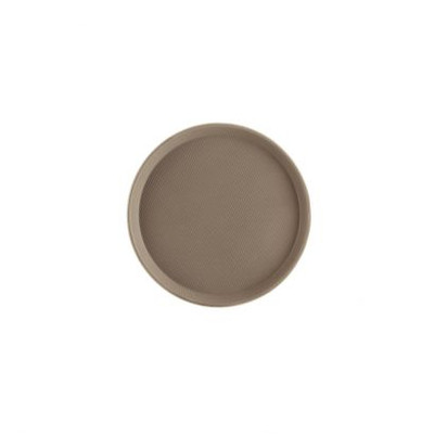 CAC China FGTR-14BN 14" W Fiberglass Brown Round Tray