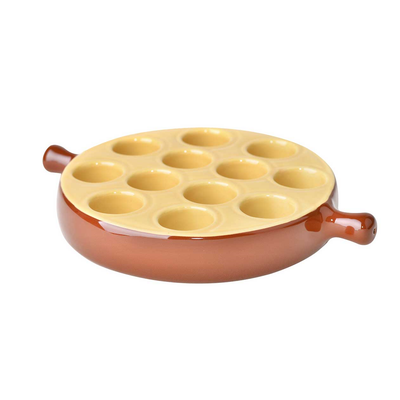 Matfer Bourgeat 552106
 7-1/8"
 Porcelain
 Round
 Escargot Plate