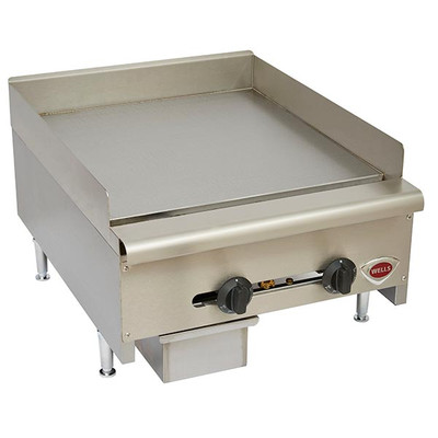 Wells HDG-2430G 23" Natural Gas Countertop Griddle - 60,000 BTU