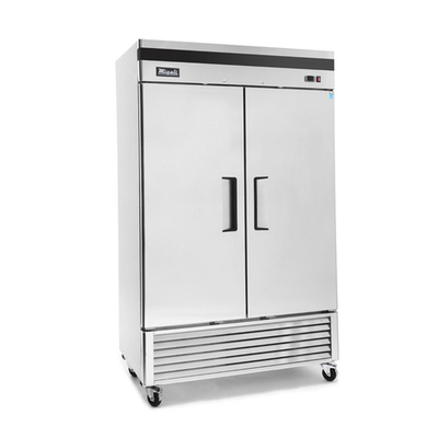 Migali C-2FB-HC 54.4" W Two-Section Solid Door Reach-In Competitor Series Freezer - 115 Volts