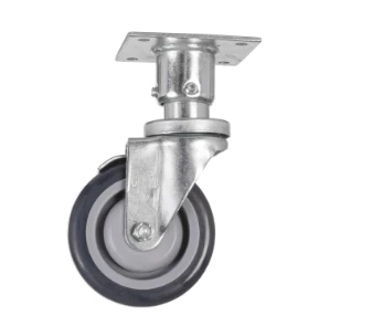 Vulcan Casters Pltmnt Set of 4 Adjustable Casters 6" Overall Height Plate Mount