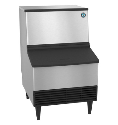 Hoshizaki KM-231BAK 24" W Stainless Steel Air-Cooled Cube Ice Maker with Bin - 115 Volts