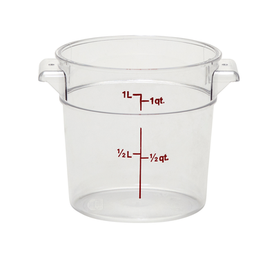 Cambro RFS6PP190 Camwear 6-Quart Round Food Storage Container with Lid