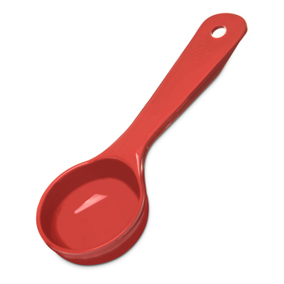Carlisle 492405 2 Oz. Red Solid Portion Spoon