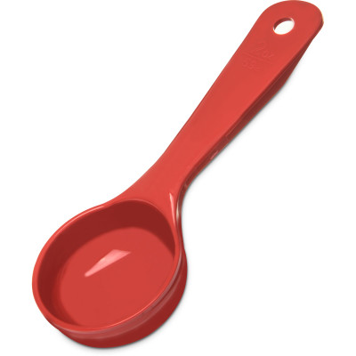 Carlisle 492405 2 Oz. Red Solid Portion Spoon