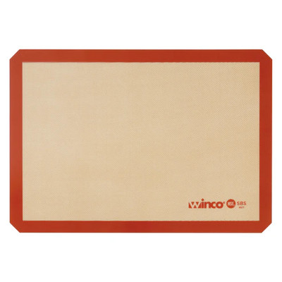 Winco SBS-21 Baking Mat 14-7/16" x 20-1/2" Rectangular Fiber Glass Silicone