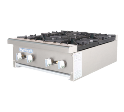 Turbo Air TAHP-24-4 Countertop Natural Gas Radiance Hotplate - 128,000 BTU
