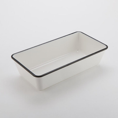 American Metalcraft MRCW13 82 Oz. Plastic White Rectangular Endurance Serving Bowl