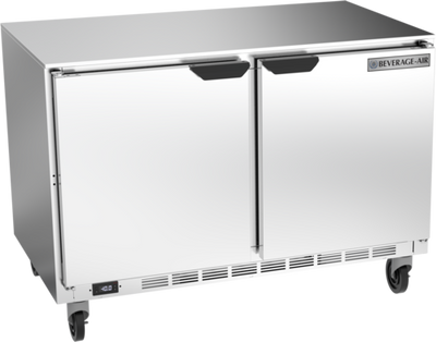 Beverage Air UCF48AHC 48"W Two-Section Stainless Steel Door Undercounter Freezer