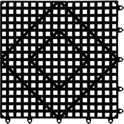 San Jamar VM5280BK 12" x 12" Bar Mat Tile and Shelf Liner