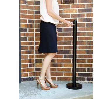 American Metalcraft SPRV2 Smoker Pole 15&quot; Diameter Base x 40&quot; High Pole