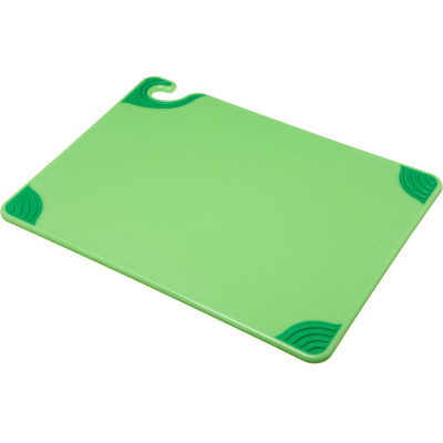 San Jamar CBG152012GN 15" x 20" x 1/2" Green Co-Polymer Saf-T-Grip Cutting Board