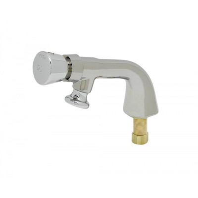 T&S Brass B-0806 Slow Self-Closing Faucet with rose spray heavy duty push button