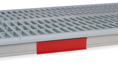 Metro CSM6-RX Metromax I Shelf Marker 6" x 1-1/2" Snaps Over Edge Red