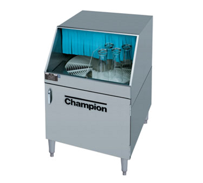 Champion CG Low Temp Underbar Glass Washer Glasswasher Underbar Type Low Temperature Chemical Sanitizing Rotary Conveyor Design 25.25&quot; Cabinet