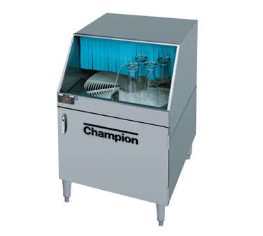 Champion CG Low Temp Underbar Glass Washer Glasswasher Underbar Type Low Temperature Chemical Sanitizing Rotary Conveyor Design 25.25" Cabinet
