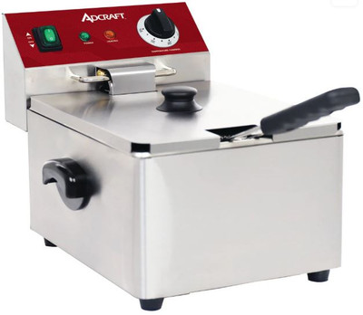 Admiral Craft DF6LS 10 Lbs. Stainless Steel Single Countertop Electric Deep Fryer - 120 Volts