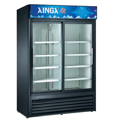 Admiral Craft USRFS-2D/B 53.25" W 2-Section U-STAR Refrigerator Merchandiser - 4.3 Amps